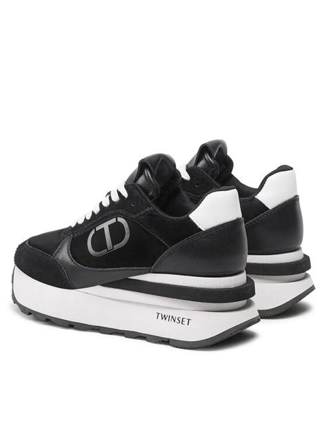 TWINSET Sneakersy 222TCP080 Czarny Modivo Pl