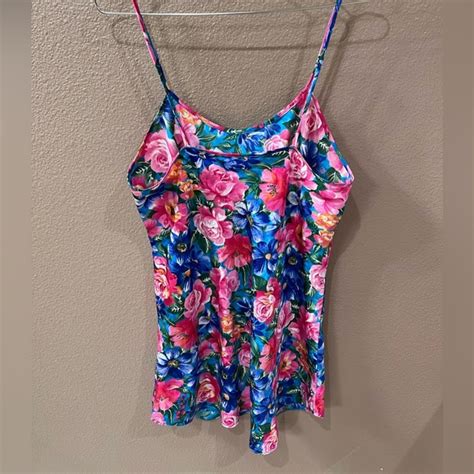 Kathryn Intimates Sleepwear Kathryn Pink And Blue Slip Dress Nightie Lingerie Mediumlarge