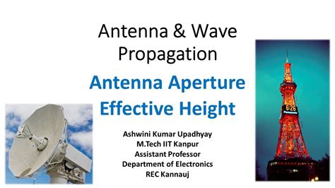 Lec 34 Antenna Aperture And Effective Height Youtube