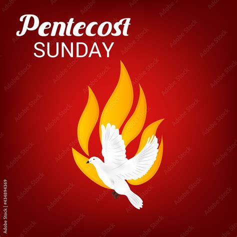 Vector illustration of a Background for Pentecost Holy spirit dove. Stock Illustration | Adobe Stock