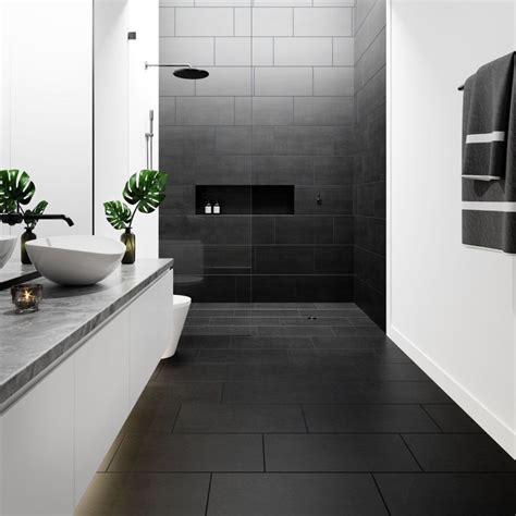 12 Black Tile Bathroom Floor Ideas Kolo Magazine