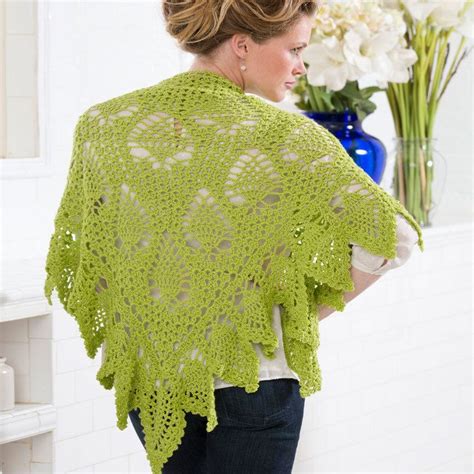 Free Crochet Pineapple Shawl Pattern Crochet An Elegant Pineapple Lace