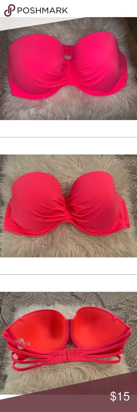 HOT PINK Bandeau Style Bikini Top Bikini Tops Bikini Fashion Bikinis