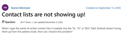 Список контактов Outlook не отображается - Triu