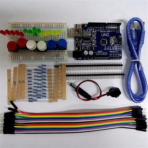 Kit Arduino Uno Smd R Iniciante Protoboard De Pcs