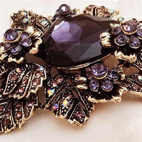Purple Brooch Etsy