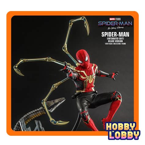 Hot Toys MMS Spider Man No Way Home Th Scale Spider Man Integrated Suit Deluxe