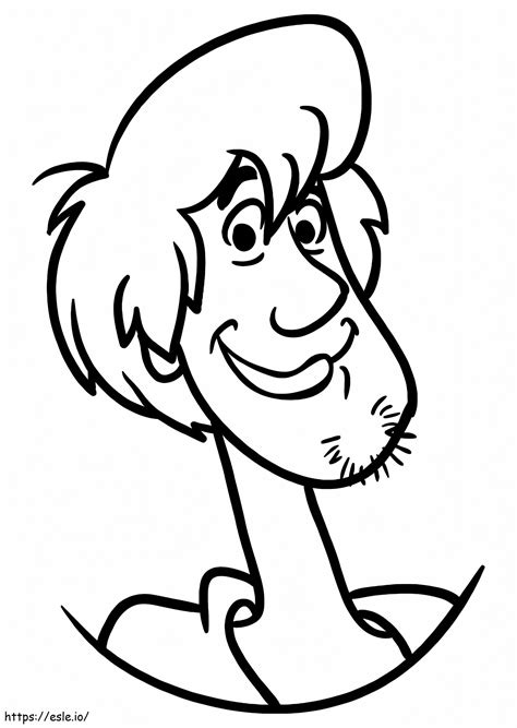 Shaggy Face Coloring Page