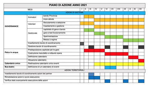 Il Cronoprogramma Delle Azioni Pic