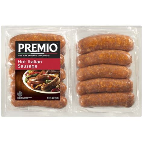 Premio Hot Italian Sausage 80 Oz Instacart