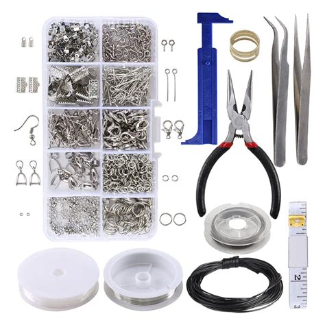 Accessories Rope Jewellery Making Tool Set Repair Set Kit With Silver