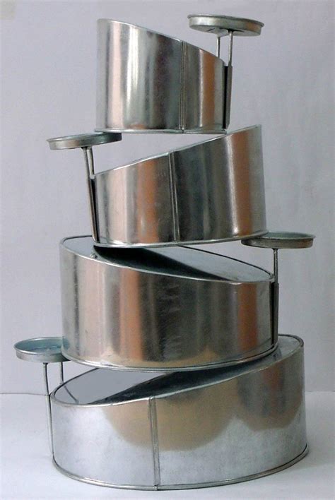 Euro Tins Multi Layer Cake Pans Mini Topsy Turvy Round 4 Tier Wedding