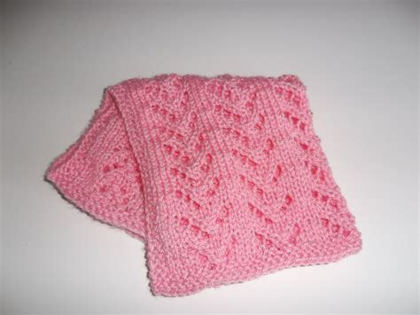 Knit Doll Blanket Medium Pink Lacy Hand Knit Doll Blanket Afghan Throw By Delsyarnbasket On Etsy