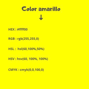 HTML Codes For The Color Yellow Schemes RGB HSL HEX