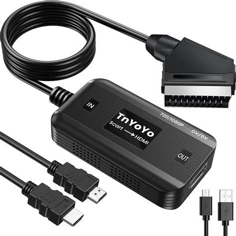 Tnyoyo Adaptateur Convertisseur P Ritel Vers Hdmi Avec C Ble Hdmi Full