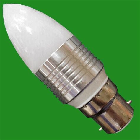 6x 3W LED B22 BC Ultra Energiesparend Kerzen Licht Lampen 3000K Warmes ...