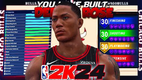 NBA 2K24 PRIME DERRICK ROSE BUILD FACE CREATION PLAYMAKING