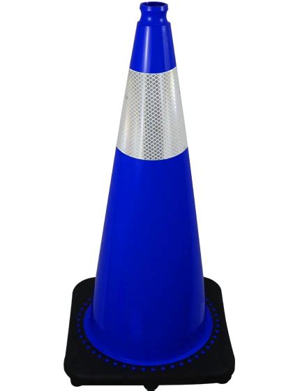 Blue 28 7 Lbs Jbc Traffic Cone With 6 Reflective Collar CRB28SRC6