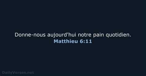 Matthieu 6 11 Verset De La Bible DailyVerses Net