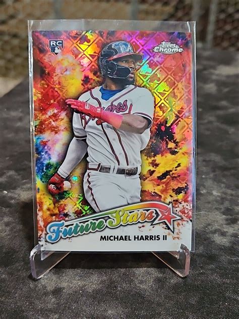 2023 Topps Chrome Logofractor Michael Harris Jr Future Stars Rookie RC