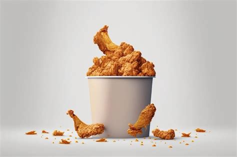 Un Vaso De Papel Con Nuggets De Pollo Con Las Palabras Nuggets De Pollo