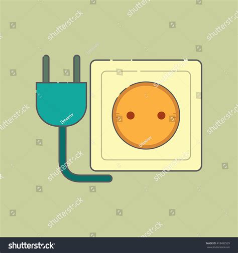 Vector Electrical Plug Socket Stock Vector Royalty Free 418482529