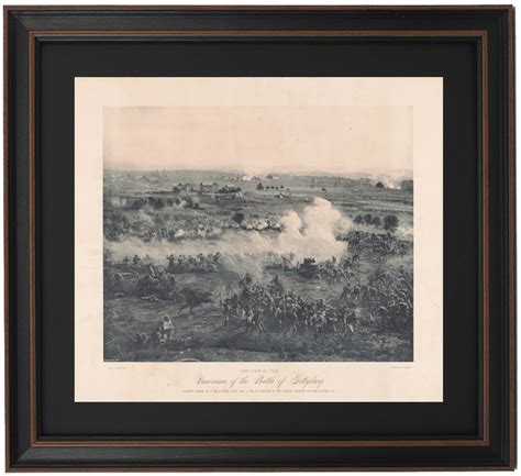 Framed Picketts Last Charge Panorama Of The Battle Of Gettysburg