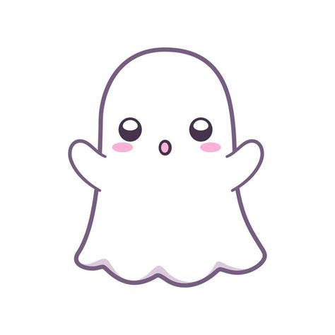 Garabato De Im Genes Predise Adas De Fantasma Kawaii Ejemplo Lindo Del