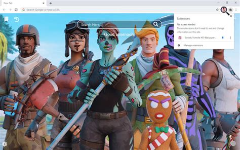 Sweaty Fortnite HD Wallpaper New Tab for Google Chrome - Extension Download
