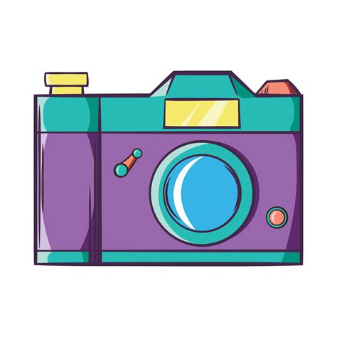 icono de cámara fotográfica retro hipster, estilo de dibujos animados ...