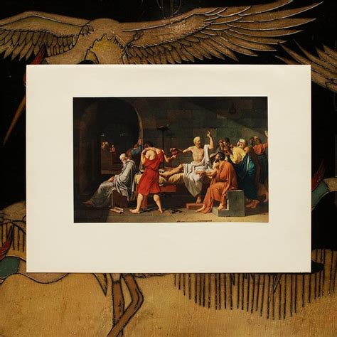 1955 Jacques Louis David The Death Of Socrates Vintage Full Color