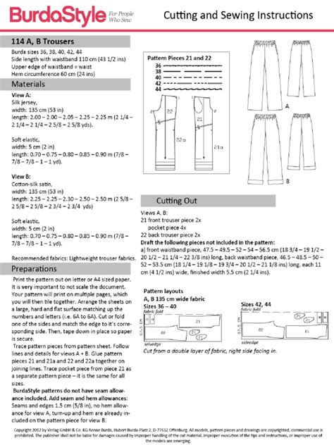 pants pattern