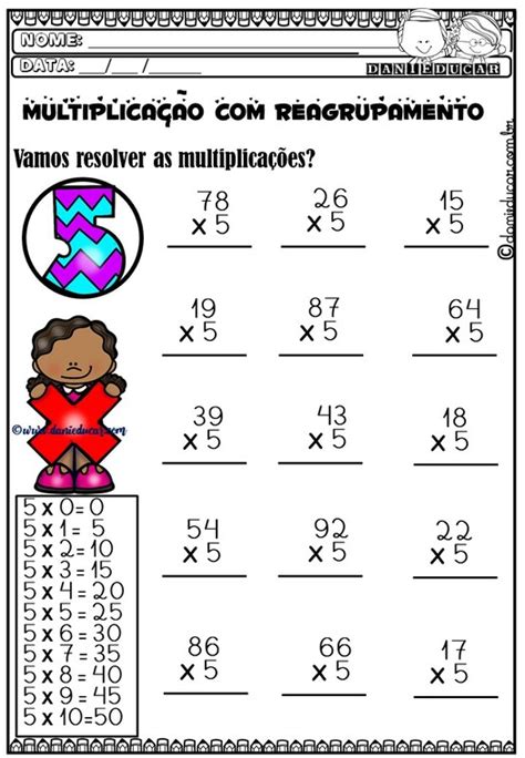 Cartilhas E Atividades Fundamental 1 E 2 Caderno De Multiplicacao Em Images