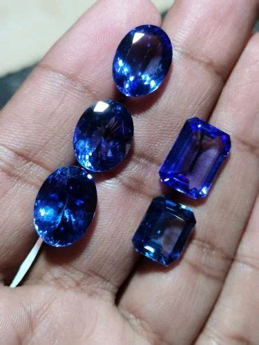 Blue Mix Natural Tanzanite Faceted Gemstone For Jewelry Carats At