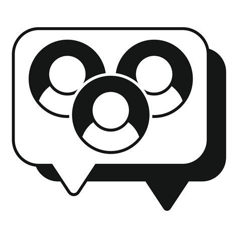 Online Media Chat Icon Simple Vector People Forum 14837455 Vector Art