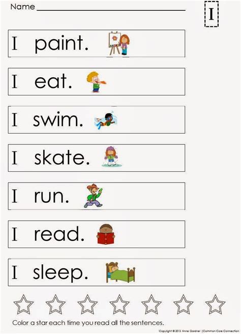 Kindergarten Sentences That Start With A