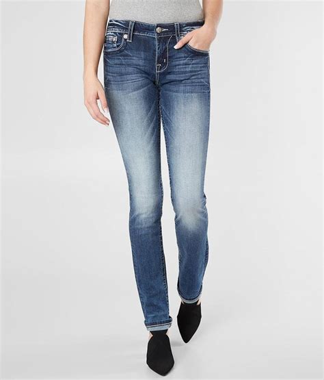 Miss Me Standard Straight Stretch Cuffed Jean Womens Jeans In K910