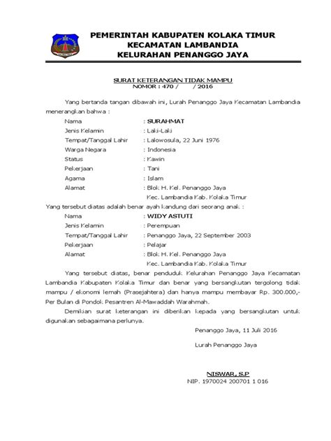 Detail Surat Keterangan Tidak Mampu Dari Rt Koleksi Nomer 24