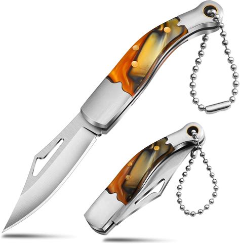 Coowolf Mini Pocket Knife Keychain Knife D2 Steel Folding