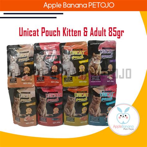 Jual Makanan Kucing Basah Unicat Cat Food Pouch For Adult Kitten G