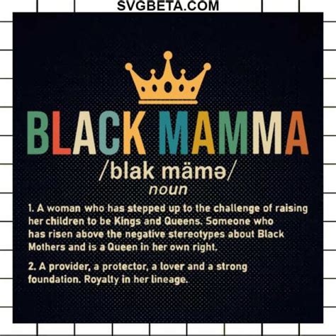 Black Mama Svg Black Mom Svg Black Mother Definition Svg Png Dxf