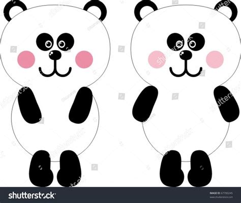 Two Pandas Stock Vector Royalty Free Shutterstock