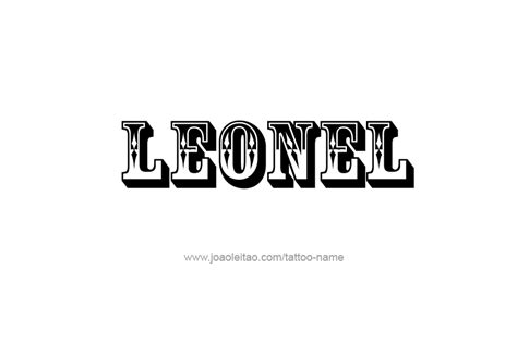 Leonel Name Tattoo Designs