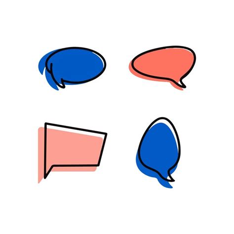 Premium Vector Free Set Of Colorful Speech Bubbles Vector Bubbles