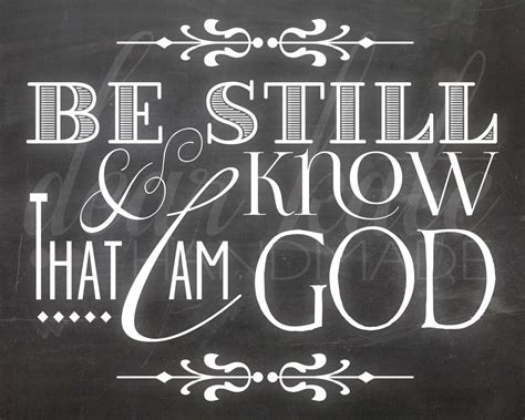 Be Still And Know That I Am God Calligraphy
