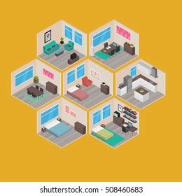 Contemporary Energy Efficient Isometric Eco House Stock Vector Royalty