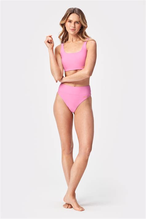 Hög Midja Bikini Bottom Cyclamen I Badkläder Med Hög Täckning I STRONGER