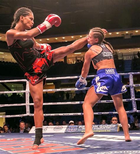 Anissa Meksen Kickboxing Muay Thai Fight Kick Knockout Women Muay Thai Martial Arts