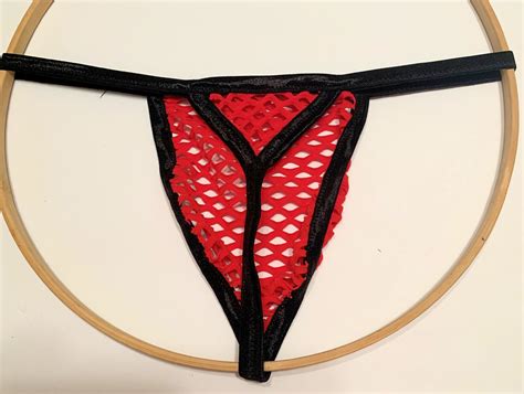 Men S G String Thong Sheer Naked Big Hole Spandex Fish Net Etsy