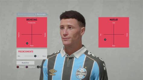 Tutorial face stats Thiago Neves Grêmio FIFA 20 YouTube